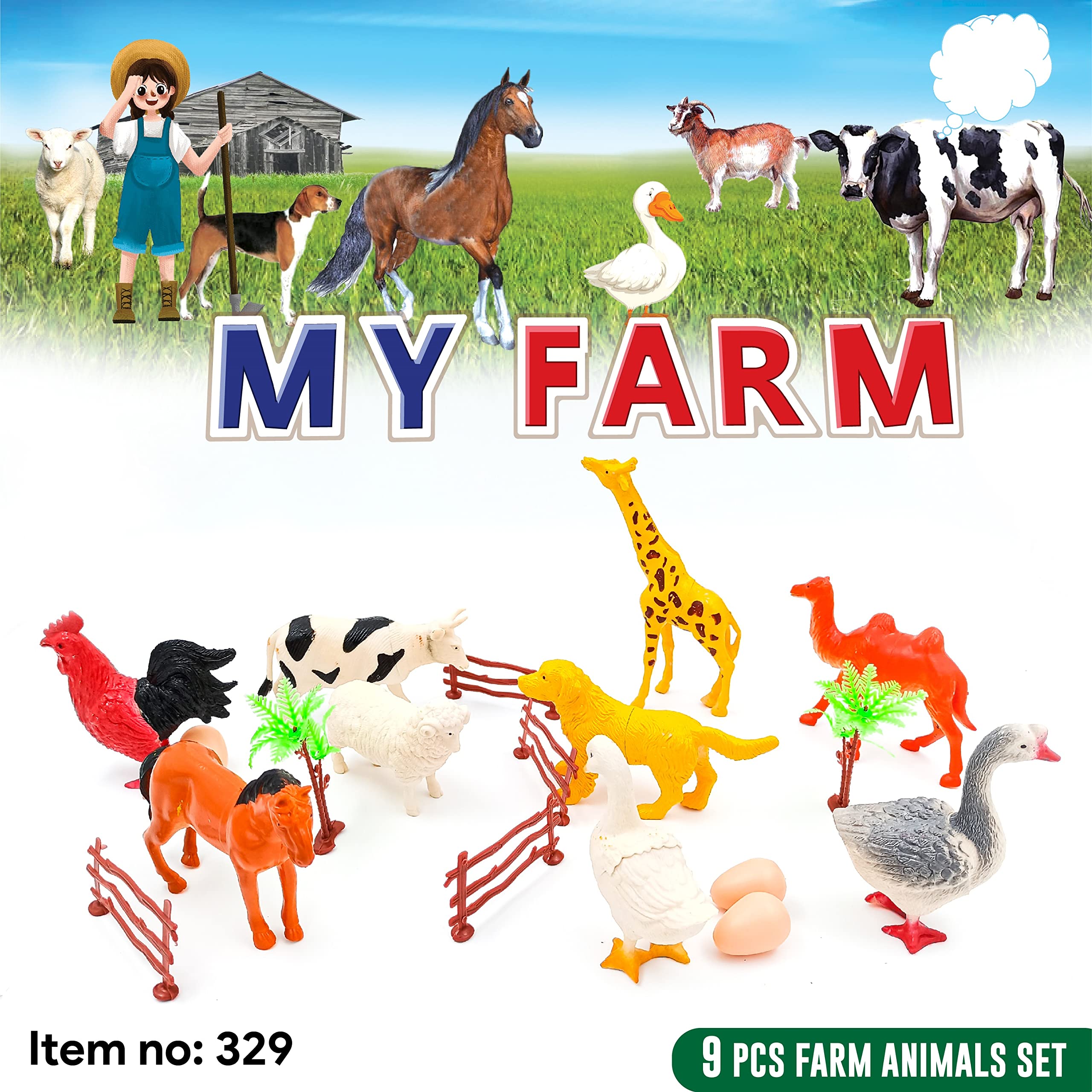 アマトリ329 トイガンセット Buy KAMPANWALA Toys® Animal Figure Toy 329 for Kids Farm Animal